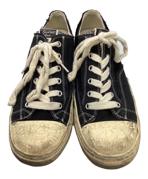 Maison MIHARA YASUHIRO（メゾン ミハラ ヤスヒロ）Maison MIHARA YASUHIRO (メゾン ミハラ ヤスヒロ) GENERAL SCALE PAST SOLE CANVAS LOW-TOP ブラック サイズ:44の古着・服飾アイテム