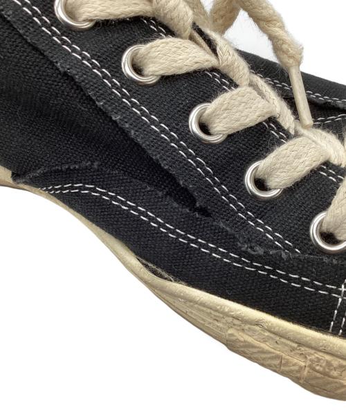 Maison MIHARA YASUHIRO（メゾン ミハラ ヤスヒロ）Maison MIHARA YASUHIRO (メゾン ミハラ ヤスヒロ) GENERAL SCALE PAST SOLE CANVAS LOW-TOP ブラック サイズ:44の古着・服飾アイテム