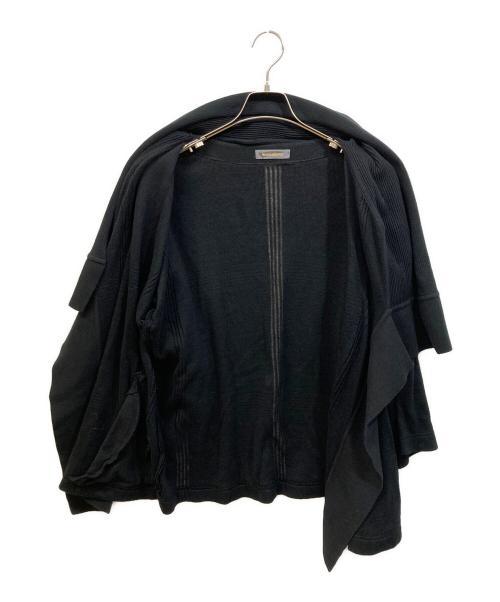 ISSEY MIYAKE（イッセイミヤケ）ISSEY MIYAKE (イッセイミヤケ) 変形ニットカーディガン ブラック サイズ:SIZE Mの古着・服飾アイテム