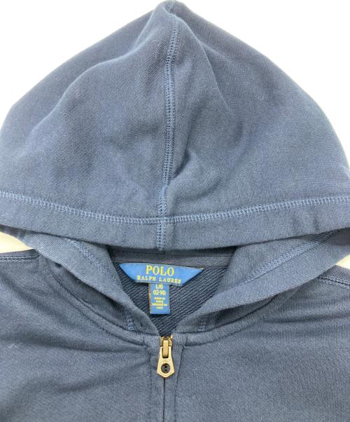 POLO RALPH LAUREN（ポロ・ラルフローレン）POLO RALPH LAUREN (ポロ・ラルフローレン) ジップパーカー ネイビー サイズ:SIZE L(キッズ規格)の古着・服飾アイテム