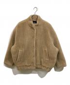 ZARAザラ）の古着「フェイクボアボンバージャケット」｜ベージュ