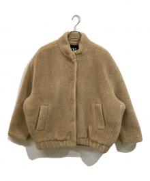 ZARA（ザラ）の古着「フェイクボアボンバージャケット」｜ベージュ