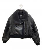 ZARAザラ）の古着「コントラストダブルフェイスジャケット」｜ブラック