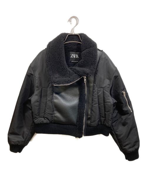 ZARA（ザラ）ZARA (ザラ) コントラストダブルフェイスジャケット ブラック サイズ:SIZE XSの古着・服飾アイテム