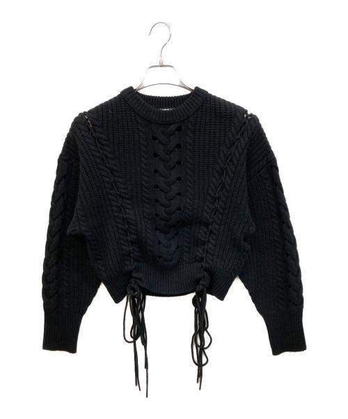 DIESEL（ディーゼル）DIESEL (ディーゼル) ローゲージニット ブラック サイズ:Sの古着・服飾アイテム