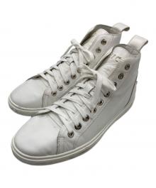 JIMMY CHOO（ジミーチュウ）の古着「ミッドカットスニーカー」｜ホワイト