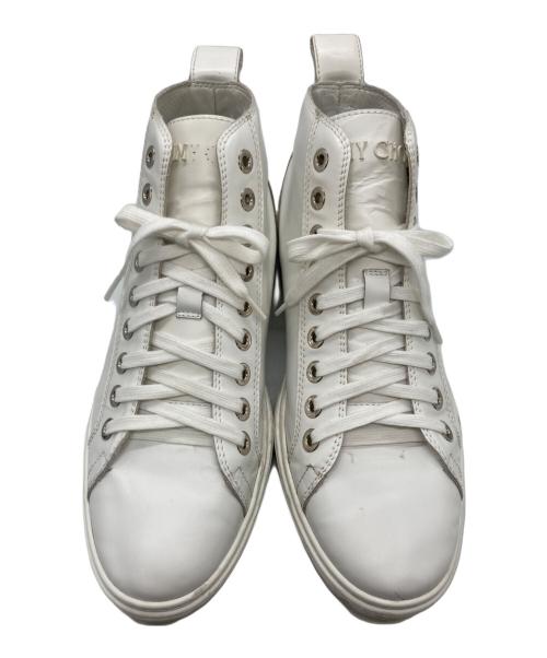 JIMMY CHOO（ジミーチュウ）JIMMY CHOO (ジミーチュウ) ミッドカットスニーカー ホワイト サイズ:SIZE 42の古着・服飾アイテム