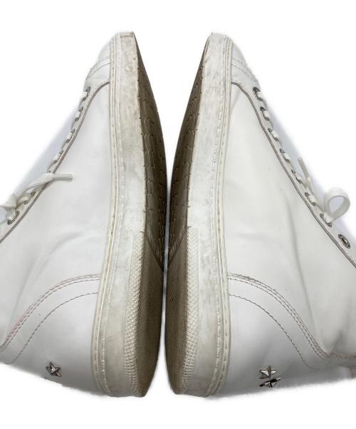 JIMMY CHOO（ジミーチュウ）JIMMY CHOO (ジミーチュウ) ミッドカットスニーカー ホワイト サイズ:SIZE 42の古着・服飾アイテム