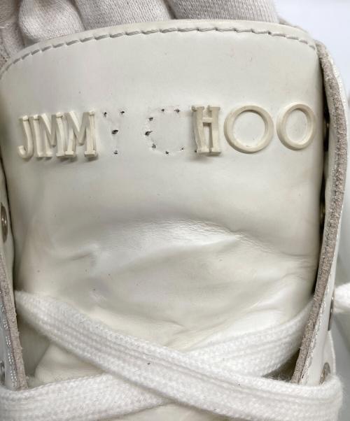 JIMMY CHOO（ジミーチュウ）JIMMY CHOO (ジミーチュウ) ミッドカットスニーカー ホワイト サイズ:SIZE 42の古着・服飾アイテム
