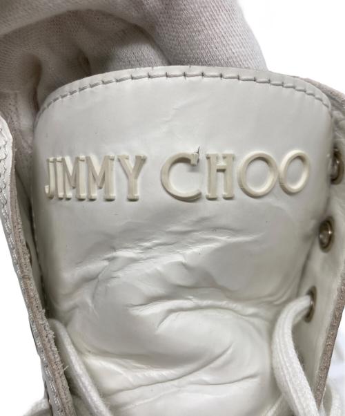 JIMMY CHOO（ジミーチュウ）JIMMY CHOO (ジミーチュウ) ミッドカットスニーカー ホワイト サイズ:SIZE 42の古着・服飾アイテム