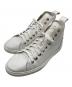 JIMMY CHOO（ジミーチュウ）の古着「ミッドカットスニーカー」｜ホワイト