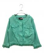 LOVE MOSCHINOラブモスキーノ）の古着「ノーカラージャケット」｜黄緑