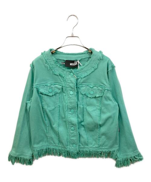 LOVE MOSCHINO（ラブモスキーノ）LOVE MOSCHINO (ラブモスキーノ) ノーカラージャケット 黄緑 サイズ:SIZE 46SIZE 46の古着・服飾アイテム