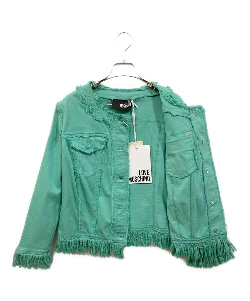 LOVE MOSCHINO（ラブモスキーノ）LOVE MOSCHINO (ラブモスキーノ) ノーカラージャケット 黄緑 サイズ:SIZE 46SIZE 46の古着・服飾アイテム