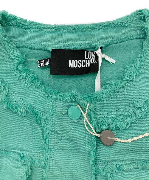 LOVE MOSCHINO（ラブモスキーノ）LOVE MOSCHINO (ラブモスキーノ) ノーカラージャケット 黄緑 サイズ:SIZE 46SIZE 46の古着・服飾アイテム