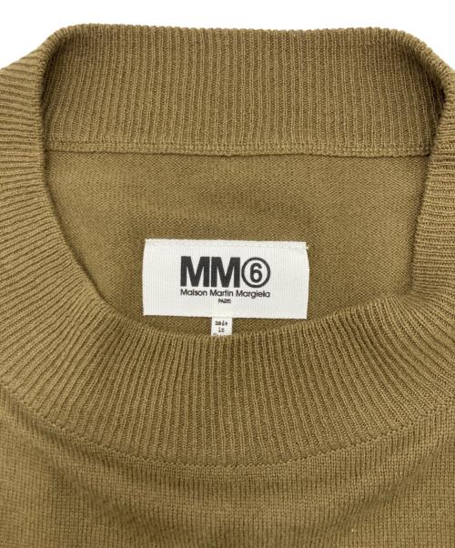 MM6 Maison Margiela（エムエムシックスメゾンマルジェラ）MM6 Maison Margiela (エムエムシックスメゾンマルジェラ) 半袖ニットワンピース ブラウン サイズ:	SIZE Sの古着・服飾アイテム