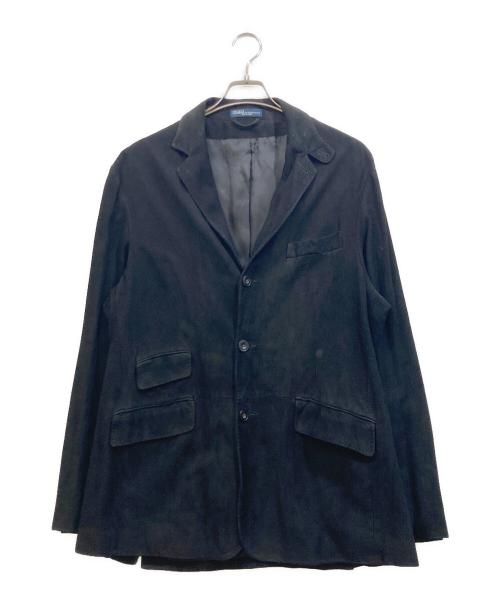 POLO RALPH LAUREN（ポロ・ラルフローレン）POLO RALPH LAUREN (ポロ・ラルフローレン) スエードレザーテーラードジャケット ブラック サイズ:Lの古着・服飾アイテム