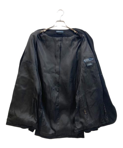 POLO RALPH LAUREN（ポロ・ラルフローレン）POLO RALPH LAUREN (ポロ・ラルフローレン) スエードレザーテーラードジャケット ブラック サイズ:Lの古着・服飾アイテム