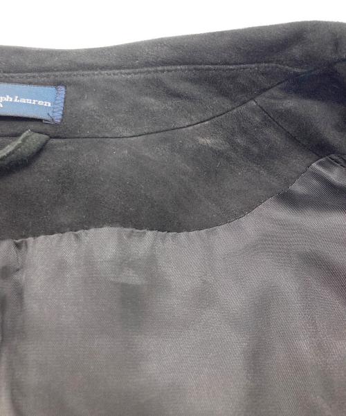 POLO RALPH LAUREN（ポロ・ラルフローレン）POLO RALPH LAUREN (ポロ・ラルフローレン) スエードレザーテーラードジャケット ブラック サイズ:Lの古着・服飾アイテム