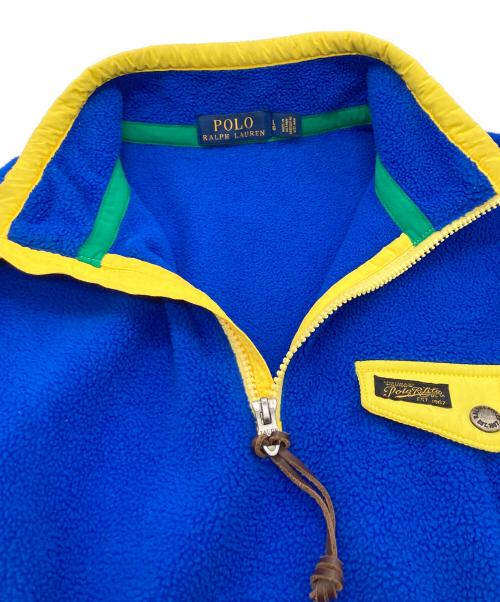 POLO RALPH LAUREN（ポロ・ラルフローレン）POLO RALPH LAUREN (ポロ・ラルフローレン) ハーフジップフリースプルオーバー ブルー サイズ:Lの古着・服飾アイテム