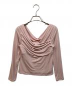 FRAY IDフレイ アイディー）の古着「ギャザーオフショルカットソー」｜ピンク