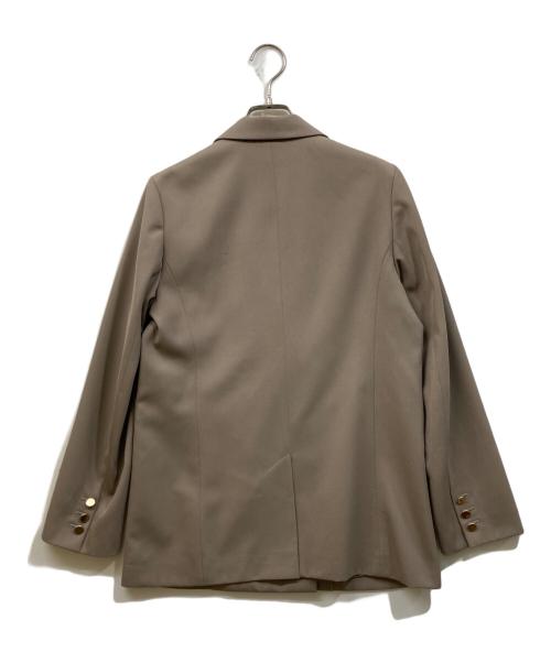 FRAY ID（フレイ アイディー）FRAY ID (フレイ アイディー) ダブルブレストピークドラペルジャケット ベージュの古着・服飾アイテム