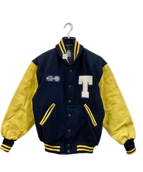 SUNTORY BOSS（サントリーボス）SUNTORY BOSS (サントリーボス) スタジャン イエロー×ネイビー サイズ:SIZE Mの古着・服飾アイテム