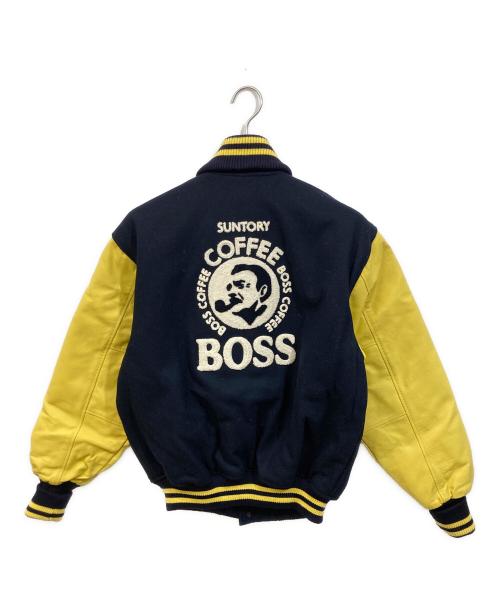 SUNTORY BOSS（サントリーボス）SUNTORY BOSS (サントリーボス) スタジャン イエロー×ネイビー サイズ:SIZE Mの古着・服飾アイテム
