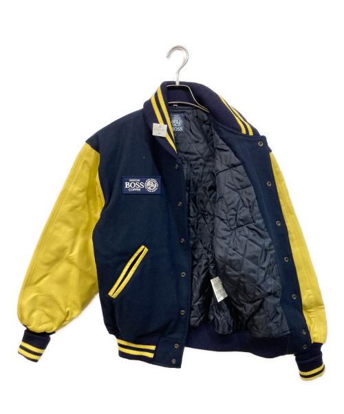 SUNTORY BOSS（サントリーボス）SUNTORY BOSS (サントリーボス) スタジャン イエロー×ネイビー サイズ:SIZE Mの古着・服飾アイテム