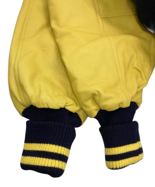 SUNTORY BOSS（サントリーボス）SUNTORY BOSS (サントリーボス) スタジャン イエロー×ネイビー サイズ:SIZE Mの古着・服飾アイテム