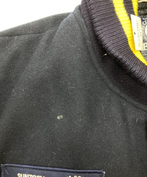 SUNTORY BOSS（サントリーボス）SUNTORY BOSS (サントリーボス) スタジャン イエロー×ネイビー サイズ:SIZE Mの古着・服飾アイテム