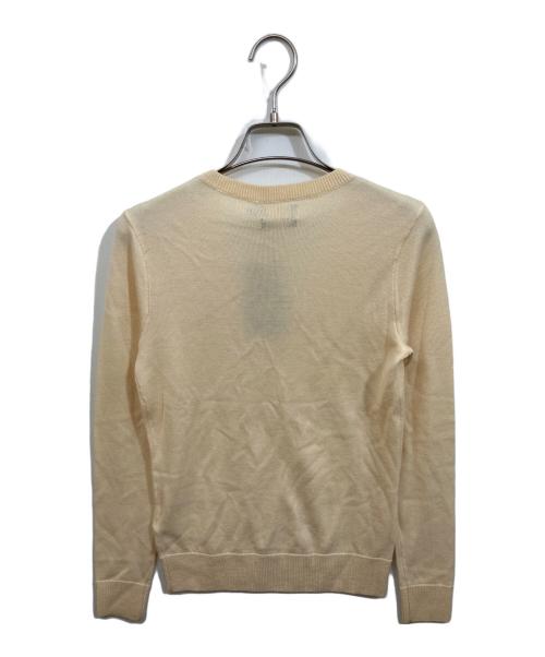 POLO RALPH LAUREN（ポロ・ラルフローレン）POLO RALPH LAUREN (ポロ・ラルフローレン) Vネックメリノウールニット アイボリー サイズ:	SIZE XSの古着・服飾アイテム