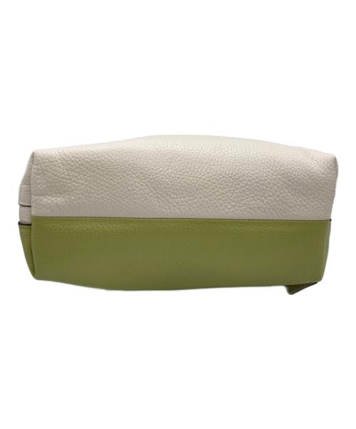 GIANNI CHIARINI（ジャンニ キアリーニ）GIANNI CHIARINI (ジャンニ キアリーニ) 2wayアリファバイカラーバッグ ホワイト×グリーンの古着・服飾アイテム