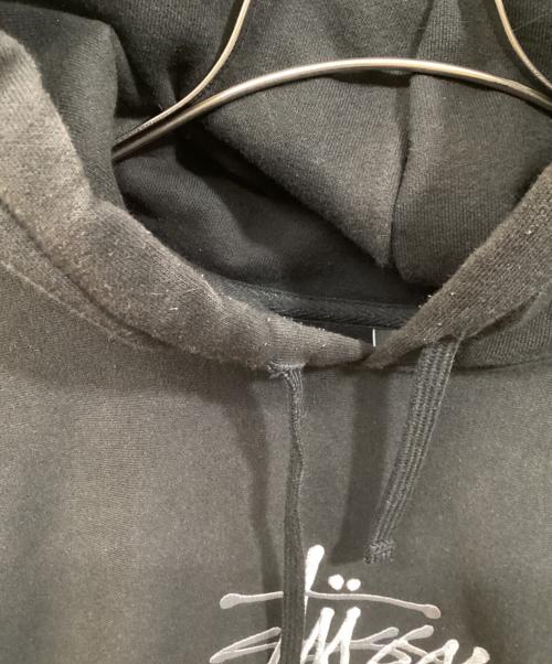 stussy（ステューシー）stussy (ステューシー) 刺繍ロゴ パーカー ブラック サイズ:SIZE Lの古着・服飾アイテム