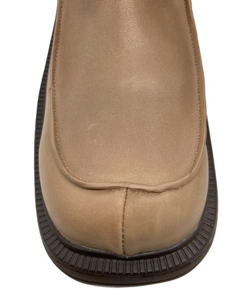 Ameri（アメリ）AMERI (アメリ) SHARK SOLE SQUARE BOOTS ベージュ サイズ:SIZE M（23.5cm～24cm）の古着・服飾アイテム