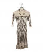 Sandroサンドロ）の古着「ニットドレスワンピース」｜アイボリー