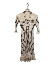 Sandro（サンドロ）の古着「ニットドレスワンピース」｜アイボリー