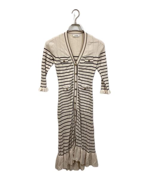 Sandro（サンドロ）Sandro (サンドロ) ニットドレスワンピース アイボリー サイズ:実寸をご確認くださいの古着・服飾アイテム