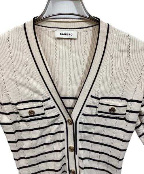 Sandro（サンドロ）Sandro (サンドロ) ニットドレスワンピース アイボリー サイズ:実寸をご確認くださいの古着・服飾アイテム