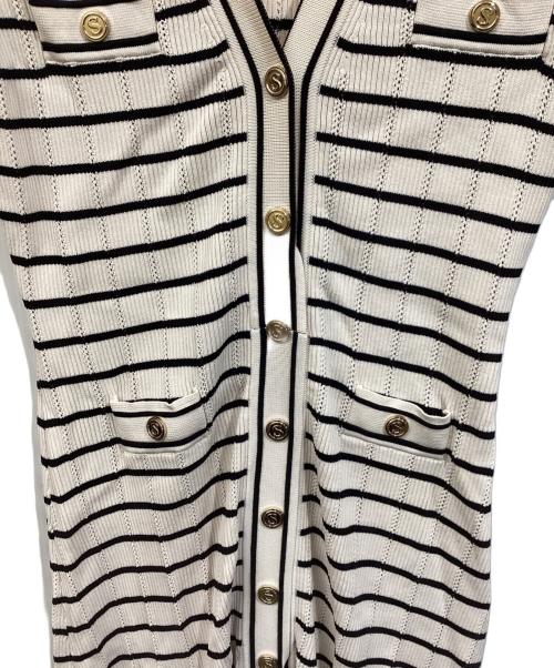 Sandro（サンドロ）Sandro (サンドロ) ニットドレスワンピース アイボリー サイズ:実寸をご確認くださいの古着・服飾アイテム