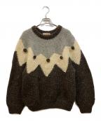 ISSEY SPORTイッセイスポーツ）の古着「総柄ニット」｜グレー