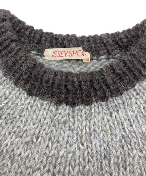 ISSEY SPORT（イッセイスポーツ）ISSEY SPORT (イッセイスポーツ) 総柄ニット グレー サイズ:	SIZE 9の古着・服飾アイテム