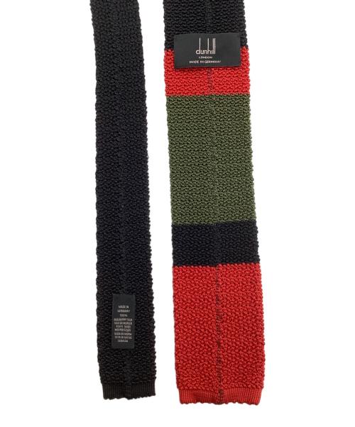 dunhill（ダンヒル）dunhill (ダンヒル) シルクニットタイ マルチカラー サイズ:実寸をご確認くださいの古着・服飾アイテム