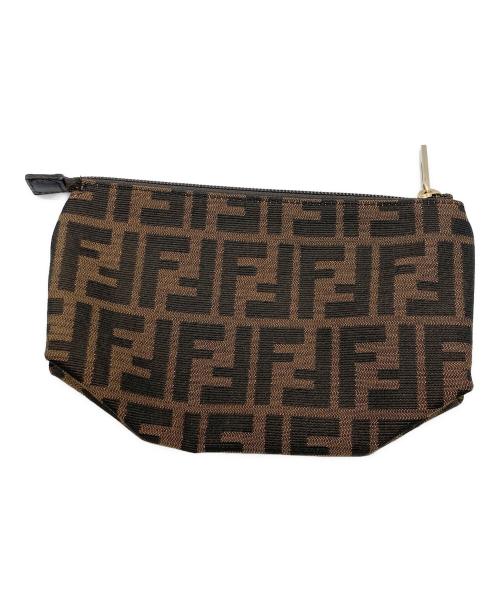 FENDI（フェンディ）FENDI (フェンディ) ズッカ柄ミニポーチ ブラウンの古着・服飾アイテム