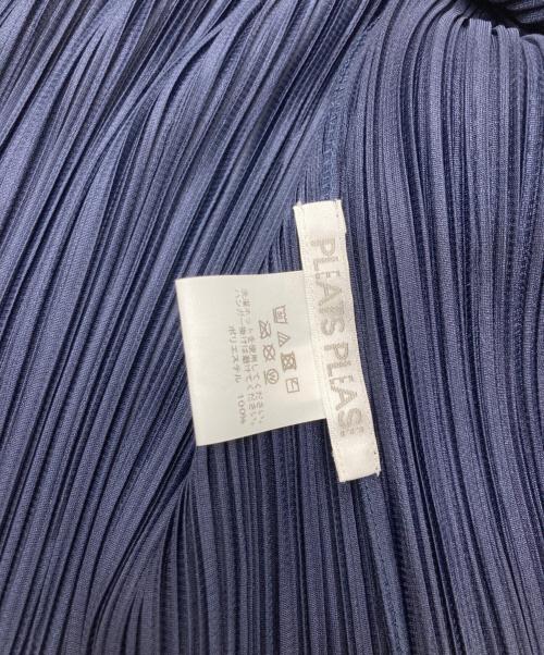 PLEATS PLEASE（プリーツプリーズ）PLEATS PLEASE (プリーツプリーズ) アシンメトリープリーツノースリーブカットソー ネイビー サイズ:34の古着・服飾アイテム