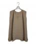 PLEATS PLEASE（プリーツプリーズ）の古着「横プリーツノースリーブカットソー」｜ベージュ