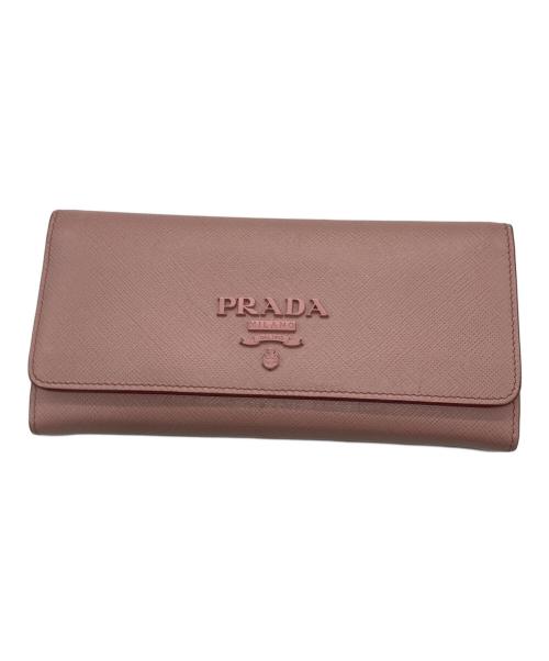 PRADA（プラダ）PRADA (プラダ) サフィアーノ長財布 ピンクの古着・服飾アイテム