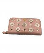 PRADAプラダ）の古着「ラウンドジップ長財布」｜ピンク