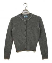 PRADA（プラダ）の古着「カシミヤ混ウールカーディガン」｜ライトグレー