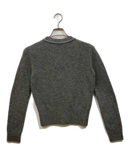 PRADA（プラダ）PRADA (プラダ) カシミヤ混ウールカーディガン ライトグレー サイズ:SIZE 38の古着・服飾アイテム